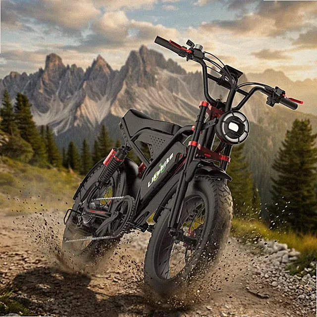 20" Full Suspension Peak 3000W Electric Bike 47MPH 48V 33AH Ebike Off-Road